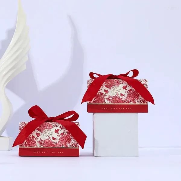 Cadeau cadeau boîte de luxe avec poignée de ruban couvercles rectangle pour proposition de demoiselle d'honneur mariage Noël Halloween anniversaire emballage