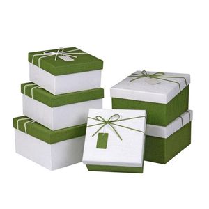 Geschenkwikkel Luxe huidige doos vierkante dozen met deksels bruidsmeisje voorstel kartonnen verpakking voor verjaardag/feestgift