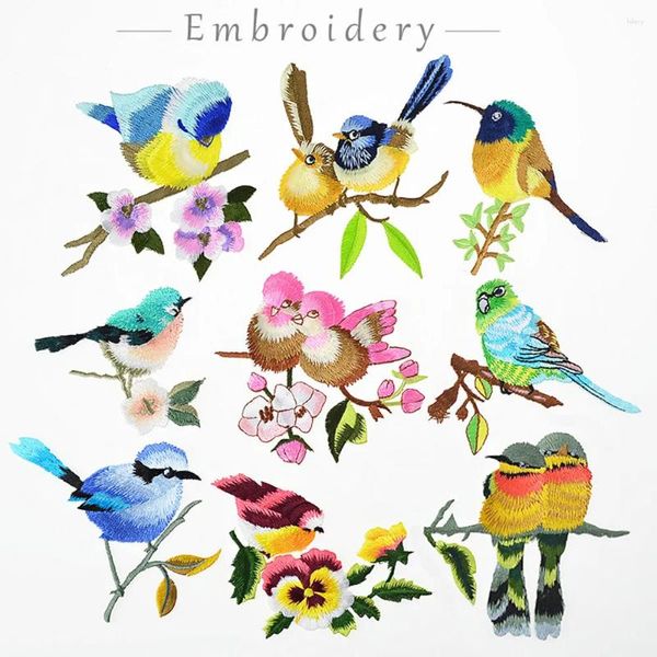 Enveloppe-cadeau Life Life Broidered Bird Tissu Patch Animal de la broderie Broide Applique ACCESSOIRES DIY ACCESSOIRES