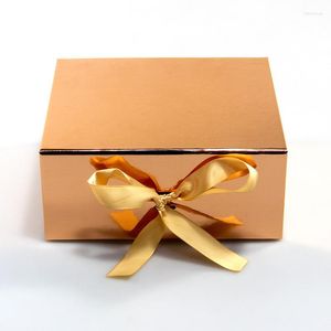 Caja de embalaje de concha magnética para envolver regalos para bodas, cumpleaños, fiestas de Navidad, negocios de papel duro plegables