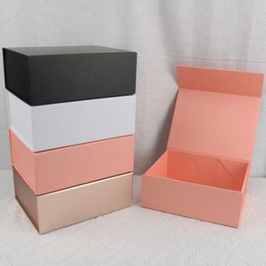 Geschenkverpakking Magnetische Flip Box 1 stks Wit Zwart Roze Gouden Vouwen Voor Geschenken Verjaardag Bruiloft Handgemaakte Snoep Karton