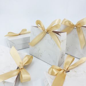 Geschenkwikkel Marmeren stijl Box Wedding Baby Shower verjaardag Kerst Valentijnsdag feest voor gunst candy accepteren priv￩ -aanpassing 221117
