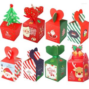 Geschenkwikkel Merry Christmas Paper Boxes Treat For Candy Cookie Apple Box Navidad Jaar Decoratie Bag Kerst Noel