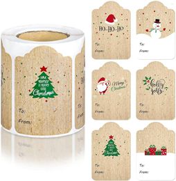 Подарочная упаковка, наклейки с Рождеством, упаковка, декоративная этикетка, упаковка для выпечки Decora