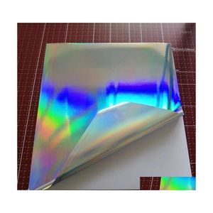 Geschenkwikkeling Micron Dikte A4 Blank Hologram Sier Sticker Label Papier voor Laser Printer Hoge kwaliteit Professionele speciale laag Drop DH4GP