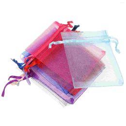 Geschenkwikkel Mini Wit Organza Bag Drawring Pouch Bags Small Mesh 2x3 Wedding Candy Sieraden Opslag