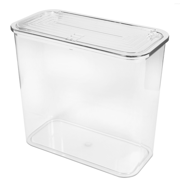 Cubo de basura de plástico de estilo moderno para envolver regalos, cubo de basura transparente portátil para el hogar, cubo de basura para garaje