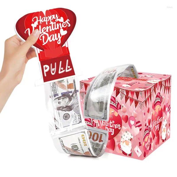Envoltura de regalo Caja de dinero para efectivo DIY Romántico Valentines Memoria Organización Recuerdos Contenedores Joyería POS