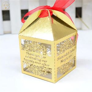 Cadeau Wrap Marocain Henné Party Laser Cut Personnalisé Mariage Mehndi Boîte De Faveur Avec Ruban