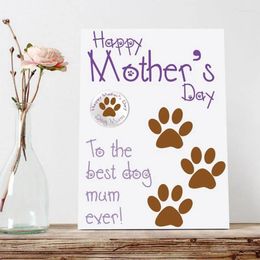 Carte de la fête des mères enveloppe des cadeaux du chien pour maman avec des cartes de maman et des cadeaux pour l'installation facile durable