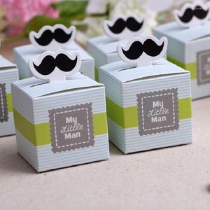 Cadeau cadeau boîte de papier moustache boîtes de bonbons décorations de douche de bébé pour les invités sacs de remerciement fournitures de fête d'événement