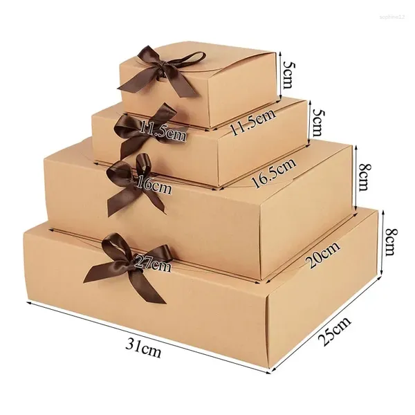 Regalos Multi -size Karft Paper Box Fiesta Supplie Bedding Birthday Christmas Present Packaging Candy Chocolate hecho a mano