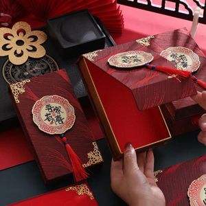 Geschenkom meerdere patronen Wedding Money Case Good Luck wensen begaafde doos zegen high-end hongbao Chinees