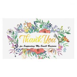 Cadeau cadeau N1HA 50pcs Merci de soutenir ma petite carte de visite Fleur Merci Salutation Appréciation Cardstock