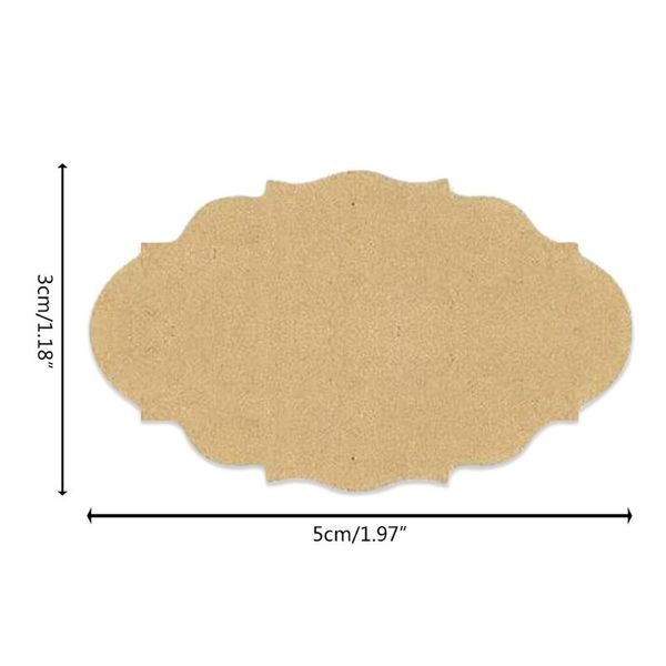 Emballage cadeau NICEFurniture 300pcs autocollants en papier kraft naturel étiquettes de sceau vierges inscriptibles Mason Jar bouteille en verre gâteau cuisson autocollantcadeau