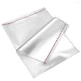 Emballage cadeau OMZ 100 pièces 30X40cm sacs en plastique transparent poignée peler et sceller emballage solide auto-adhésif pour boulangerie savon biscuit