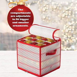 Cadeau Wrap Ornement 64 Grille Boules Boîte De Rangement Arbre De Noël Décoration Boule Organisateur Sac Pour La Fête De Noël Cas Grand G2 230620