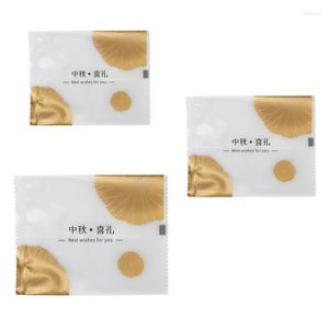 Gift Wrap P82E Mooncake Verpakkingszak 100 stcs/Set gouden transparante matte machine afgesloten afdichting voor eierdooier knapperig koekje