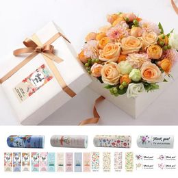 Paquet de papier cadeau Décoration 150PCS Merci pour votre achat Autocollants Étiquettes d'étanchéité Autocollants de voeux Petit modèle de fleurs d'affaires