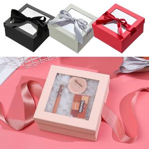 Paquet de papier cadeau boîte de rangement Saint Valentin fête de mariage fleur papier boîte cadeau