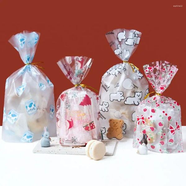 Emballage cadeau emballage de poche sachets accessoires d'anniversaire fête 50pcs sacs de bonbons avec biscuits en filon biscuit