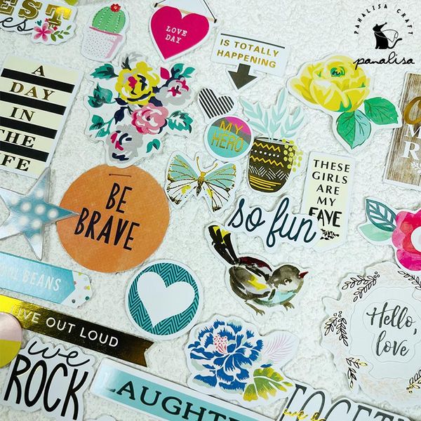 Cadeau cadeau Panalisacraft Love Mother Foil Paper Cardstock Die Cut Stickers pour bricolage Scrapbooking / PO Décoration Card Making CraftGift GiftGift