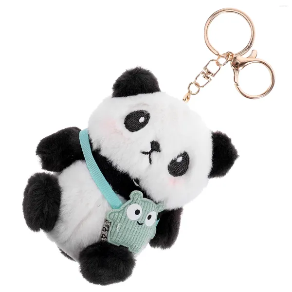 Cadeau Wrap Panda Porte-clés En Peluche Pendentif Animal En Peluche Porte-clés Dessin Animé Fob Adorable Sac Suspendu