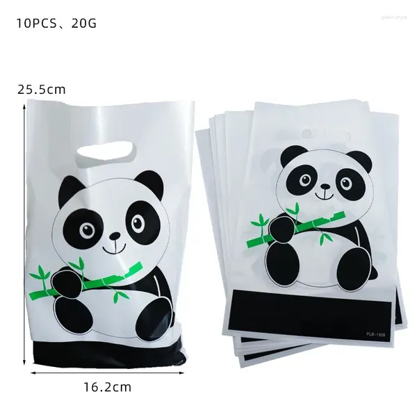 Enveloppe cadeau Panda Themy Children's Favorite Activities Fêtes Parties Plastic Plastic Plastique Sac surprise de painage 10pcs / Lot