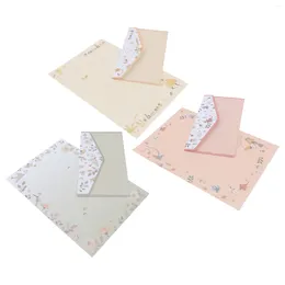Geschenkafwikkel Papier Envelops Stationery Set Stationaire bloemenbrief afdrukken Lined Envelope stelt Japanse Kawaii Business Letters Maat in