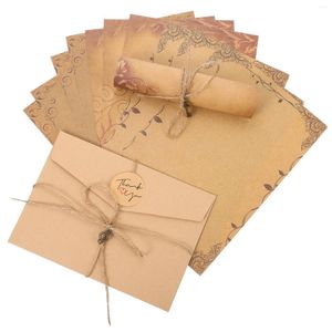 Emballage cadeau Papier Lettre Ensemble Enveloppe Papeterie Enveloppes Kraft Écriture Enveloppe Poste Aérienne Stationnaire