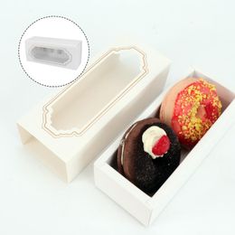 Geschenkwikkeling PC's Baking Macarons Box voor 5 met Clear Window Muffin Packaging BoxesGift