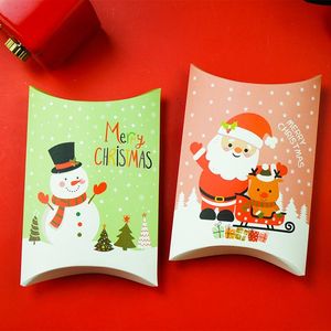 Emballage cadeau Pcs joyeux noël pochette en papier Cookie père noël cadeaux boîte sac anniversaire fête de noël faveurs traiter bonbons sac cadeau