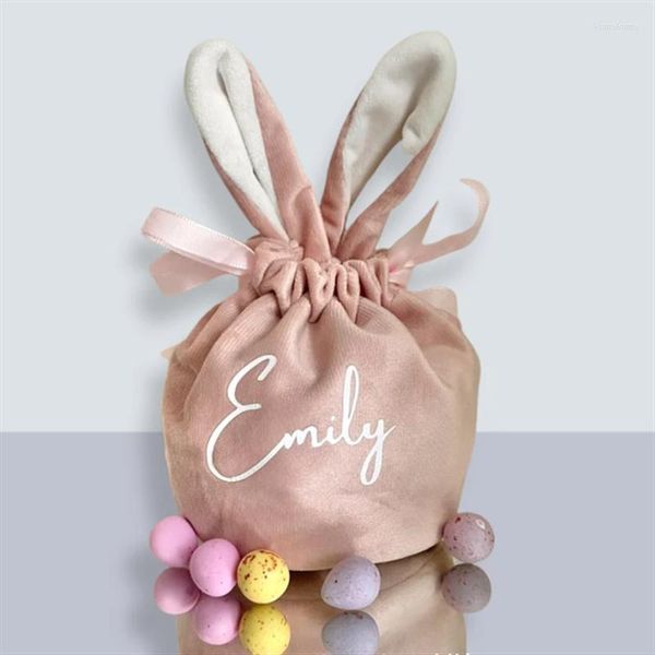 Emballage cadeau personnalisé sacs de friandises de Pâques pochettes pour enfants pour enfants chasse aux oeufs sac de bonbons de mariage personnalisé