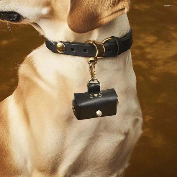 Geschenkverpackung, personalisierte Hochzeit-Ringbox aus Leder für den Antrag, Hundehalsband, Verlobungsaufbewahrung