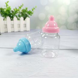 Emballage cadeau personnalisé créatif Transparent bouteille forme boîte à bonbons bébé douche fête d'anniversaire 12 pcs/lot