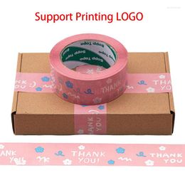 Geschenkverpakking Roze Cartoon Afdrukken Adhensive Sealing Tape BEDANKT Ontwerp Geschenken Reclame Stickers Express Verpakking Dozen Verpakker