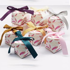 Enveloppe cadeau rose diamant de style diamant boîtes de bonbons de mariage favorites de fête de fête décorations baby shower anniversaire merci coffret sac en papier sac