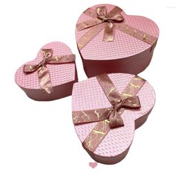 Emballage cadeau rose rigide en forme de coeur boîte de présentation fleuriste chapeau fleurs Vase bonbons fruits emballage boîtes bijoux mallette de rangement