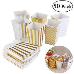 Emballage cadeau Boîtes de pop-corn Moviepartytheater Paper Night Holder Corncups Seaux Conteneur Boîte Fournitures Décor Halloween