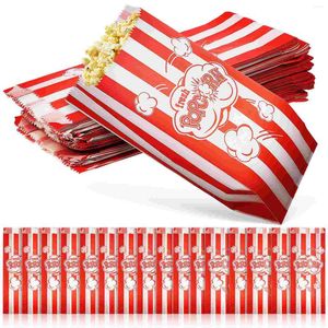 Emballage cadeau Popcorn Boîtes en papier Films individuels Traiter Mini boîte à conteneurs Grands conteneurs Stripe Parties Snack Bulk Cup Seaux Rouge
