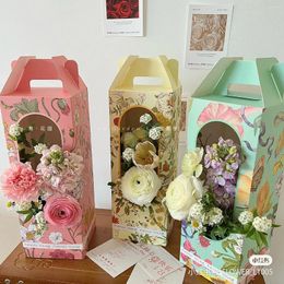 Boîte à fleurs portable enveloppe cadeau pour le jardin de la Saint-Valentin DIY CARTEUR POCHATE DESSAGES MATÉRIAUX EMPORTÉE D'EMBALLAGE