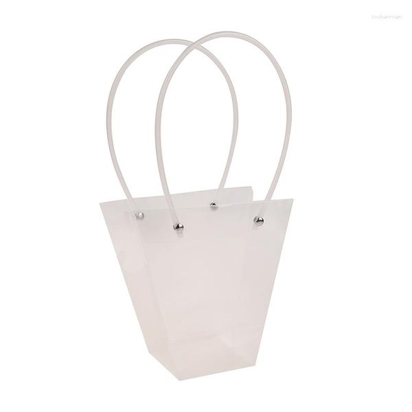 Emballage cadeau Portable boîte à fleurs PVC clair sac à main pliable fleuriste Bouquet mariage emballage sac environnement voyage stockage sacs