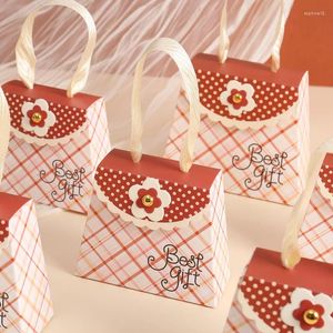 Emballage cadeau Emballage portable Boîte vide Carton Couleur Fleur Lettre décorative Impression Mariage européen Stockage spécial Candy Sense