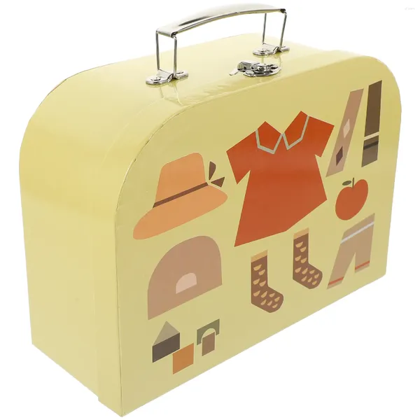 Emballage cadeau Boîte de rangement portable Conteneur de mariage Papier Valise décorative Fournitures de fête Enfant