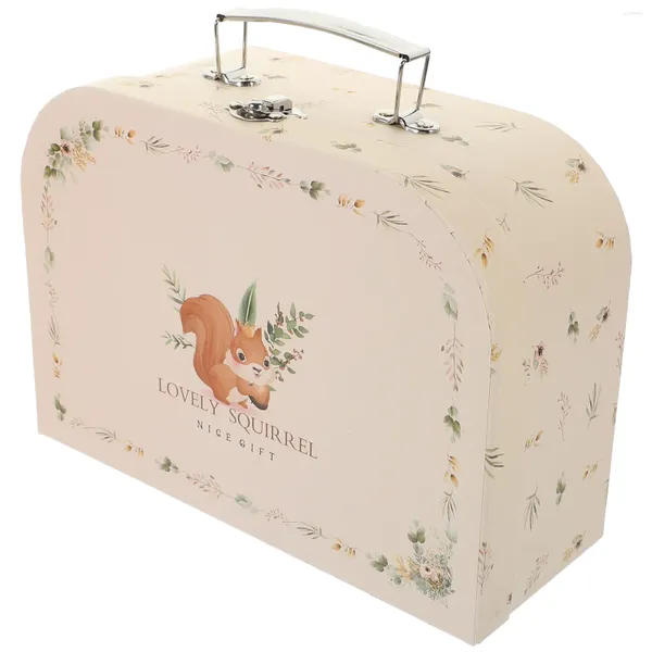 Cadeau cadeau valise portable papier boîtes décoratives petite fête faveur conteneur de mariage