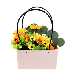 Emballage cadeau Portable étanche Kraft fleurs boîte sac sac à main pour fleuriste mariage fête d'anniversaire Rose stockage bonbons emballage