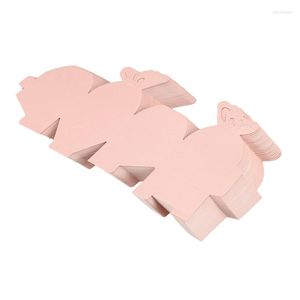 Emballage cadeau Pratique Boutique 50pcs Rose Papillon Décoration Boite A Dragées Mariage Bonbonnière Baptême Naissance Rose