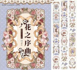 Emballage cadeau prélude aux fleurs Washi ruban pour animaux de compagnie pour la fabrication de cartes de planificateur bricolage Scrapbooking Plan autocollant décoratif