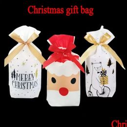 Enveloppe-cadeau présente sacs Cookie Santa Candy Box emballage de Noël décorations de Noël Présent FY5641 B1022 Drop livraison Home Garden F Dhdgy