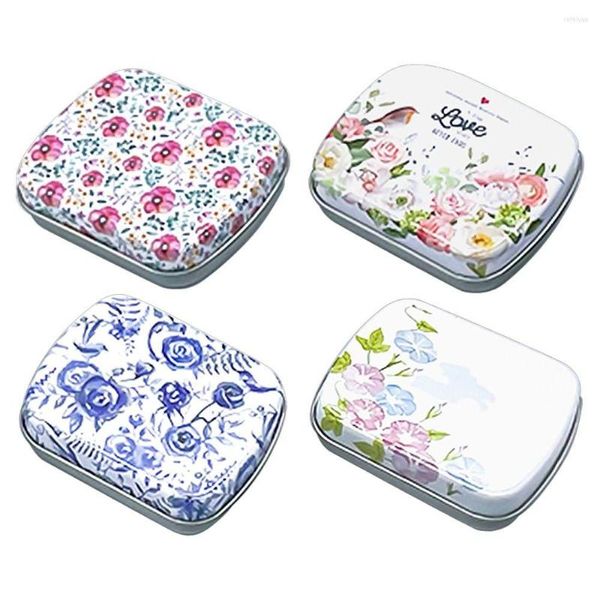Confezione regalo Protable Cute Candy Tea Container Home Decor Maskeup Organizer Storage Case Jewelry Box Mini Tin Iron